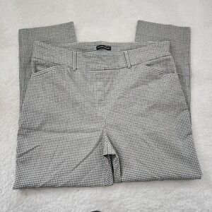 Hilary Radley Black White Checkered Plaid Pull On Pants XL Stretch Trousers